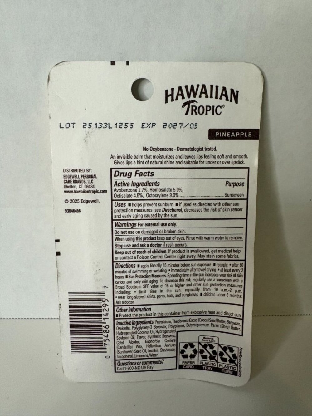 12 PACK Hawaiian Tropic Pineapple Sunscreen Lip Balm SPF 30 Exp 04/27 - Picture 2 of 2